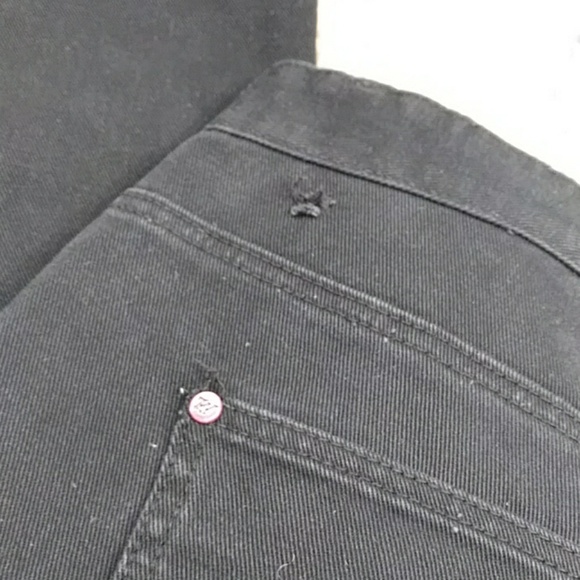 Winchester Distressed Black Denim Jeans Embroidered Horse and Rider Size 38/32 - Picture 7 of 8